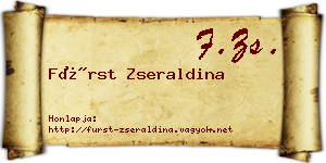 Fürst Zseraldina névjegykártya